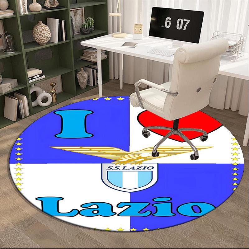 Lazio Football Club Emblem Round Rug for Livingroom,Bedroom, Palyroom, Chair Rug, Area rug, Circle Carpet, Fan Christmas gift