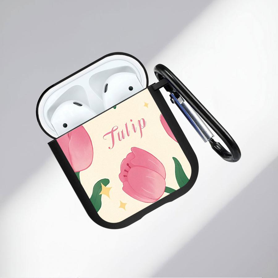 Hülle Für Airpods Pro3 Pro 3 2 4 Pro2 1 Weiche Kopfhörerhüllen Abdeckung Blume Rosa Tulpen