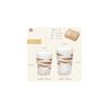 ADERIA Coconeco Glass Tabby Cat 230ml & 300ml Parent & Child Pair Set (Made in Japan, Gift Box