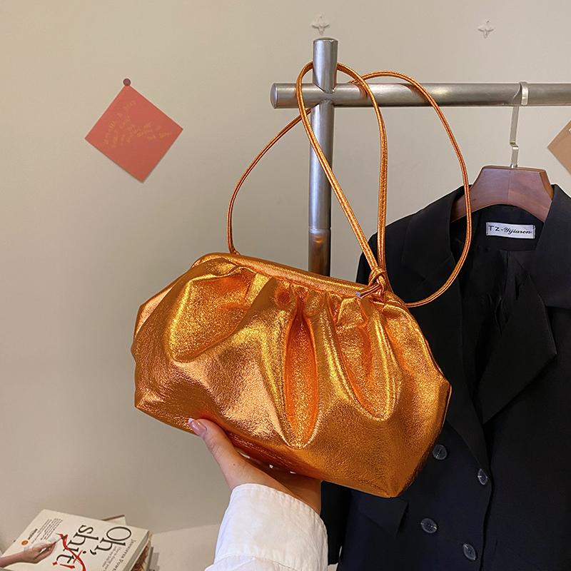 Golden Evening Clutch Bags for Women Wedding Dinner Party Crossbody Cloud Bag New Luxury Designer Purses and Handbags