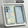 Cartoon Flowers Print Case For Samsung Galaxy S26 S25 Ultra S24 Plus S23 S22 Ultra Magnetic For Magsafe Liquid Silicone Cover