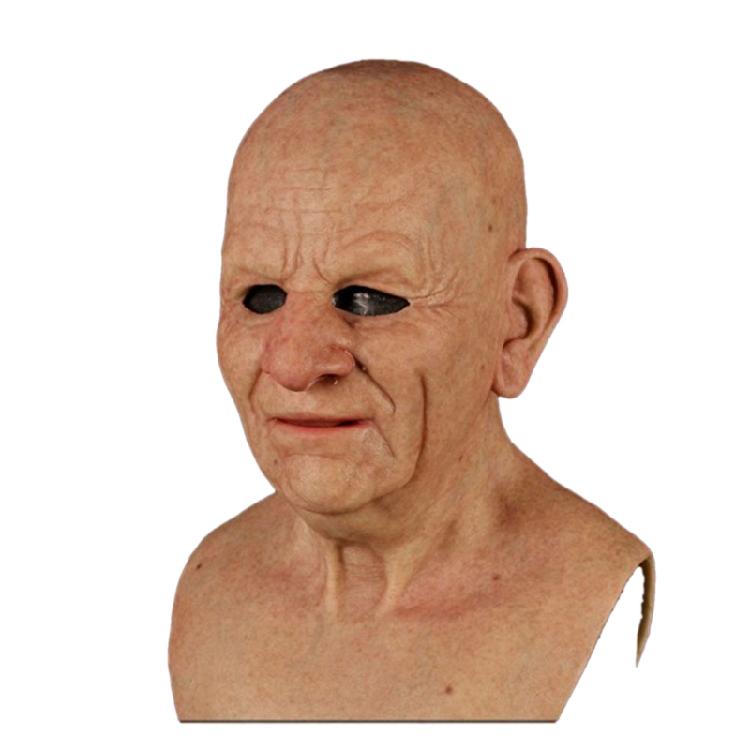 Halloween Old Man Latex Mask Smokingh Grandmothe Home Festival Party