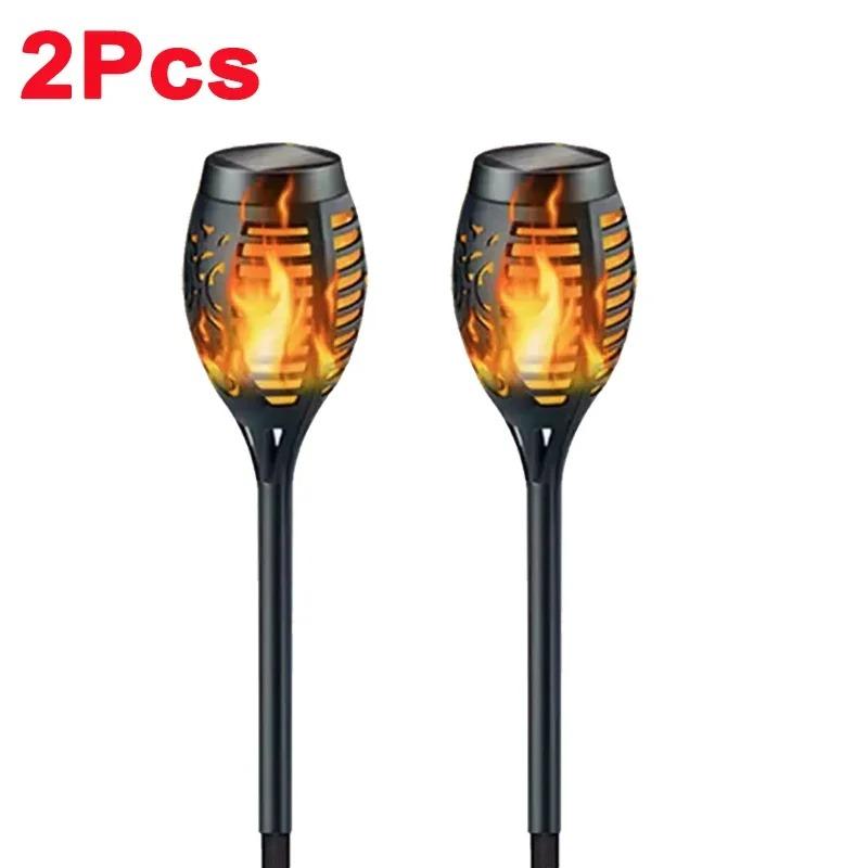 1-12PCS Solar Flame Torch Light Flickering Light12 LED Waterproof Outdoor Lawn Yard Garden Patio Pathway Lamp Saving Auto On/Off