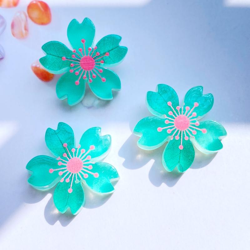 10Pcs New Cute Resin Mini Mixed Luminous Flowers Flat Back Cabochon Scrapbook Kawaii DIY Embellishments Accessories E36