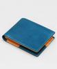 Matt Vegetable Full Grain Cowhide Men'S Bill Money Clip Wallet Teal