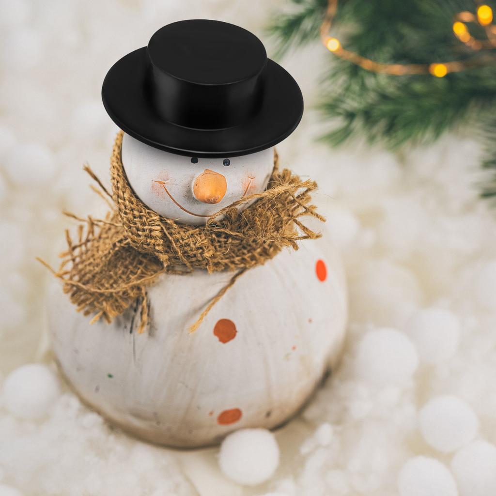 60 Stück winzige Zylinder Mini-Schneemannmützen Set Realistisch Niedliche Basteldekorationen für Weihnachtsfeiern Bühnenfestivals DIY