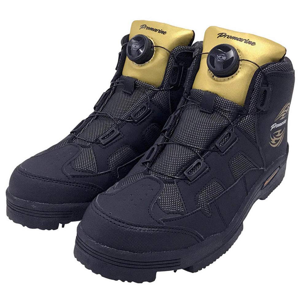 PRO MARINE EX FSA104 Spike Black and Size M Fishing Shoes Shoes, Gold, (25.0-25.5cm),