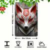 Metal Fox Mask Wall Decor Weatherproof Garden Statue Anbu Style Indoor Outdoor Iron Plaque
