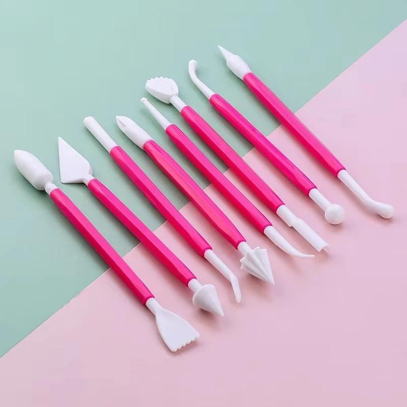 8 Piece Fondant Cake Pastry Engraving Cutter Multiple Patterns Flower Candy Craft Styling Tools Clay Fondant Cake Decorating