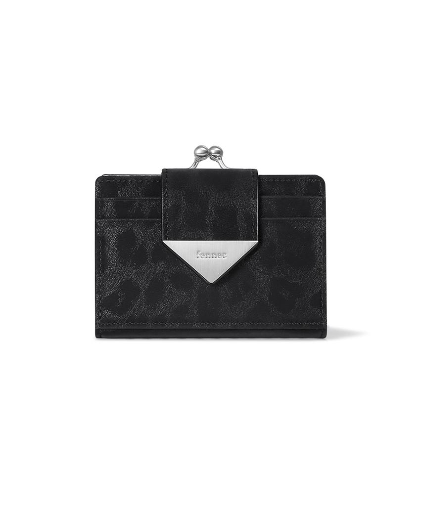 Fennec Triangle Frame Bridge Wallet - Leopard Black
