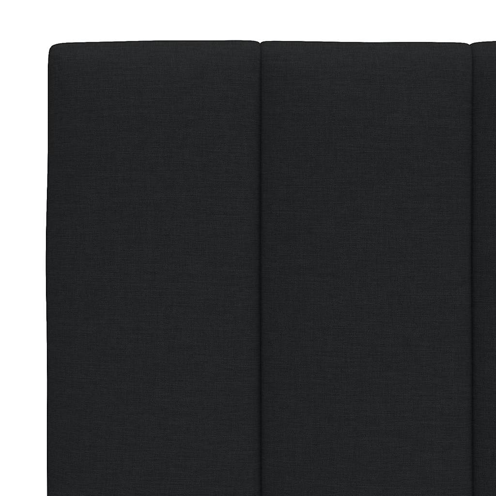 Bed Frame without Mattress  Hanko  Black 200x200 cm Fabric
