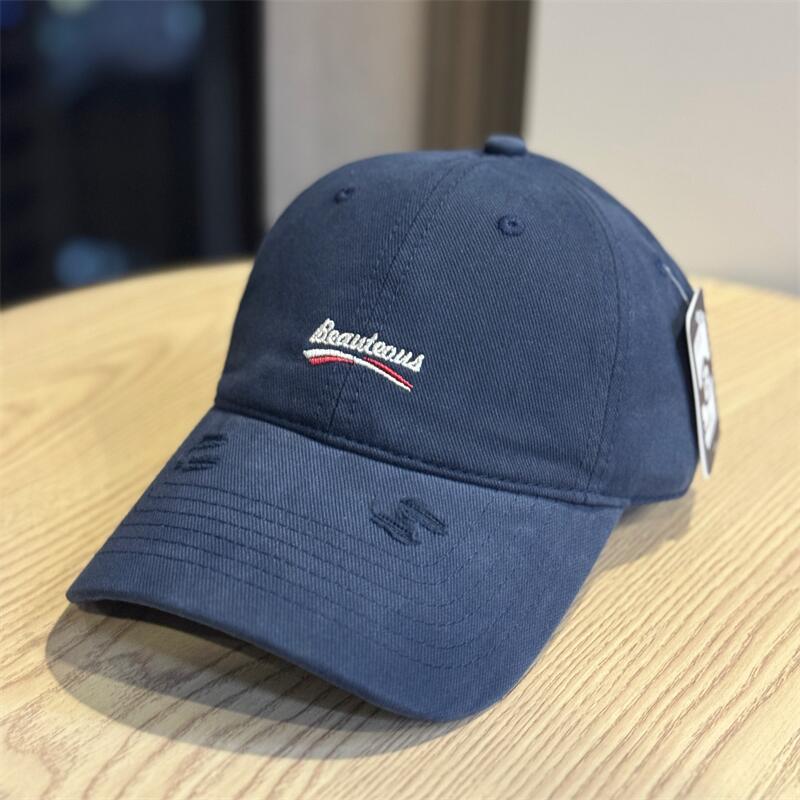 Small letter washed baseball cap female street youth couple casual tide tie college style baseball cap male
