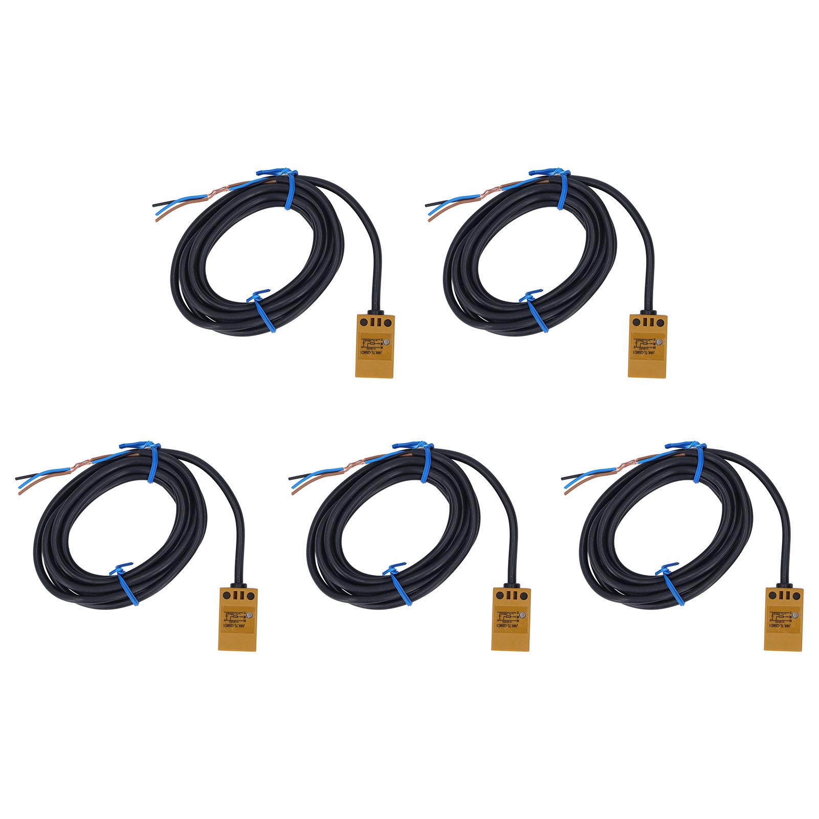 

5 шт. Датчик приближения Индуктивный бесконтактный переключатель 2 провода NO IP65 Водонепроницаемый DC10‑30V 200mA