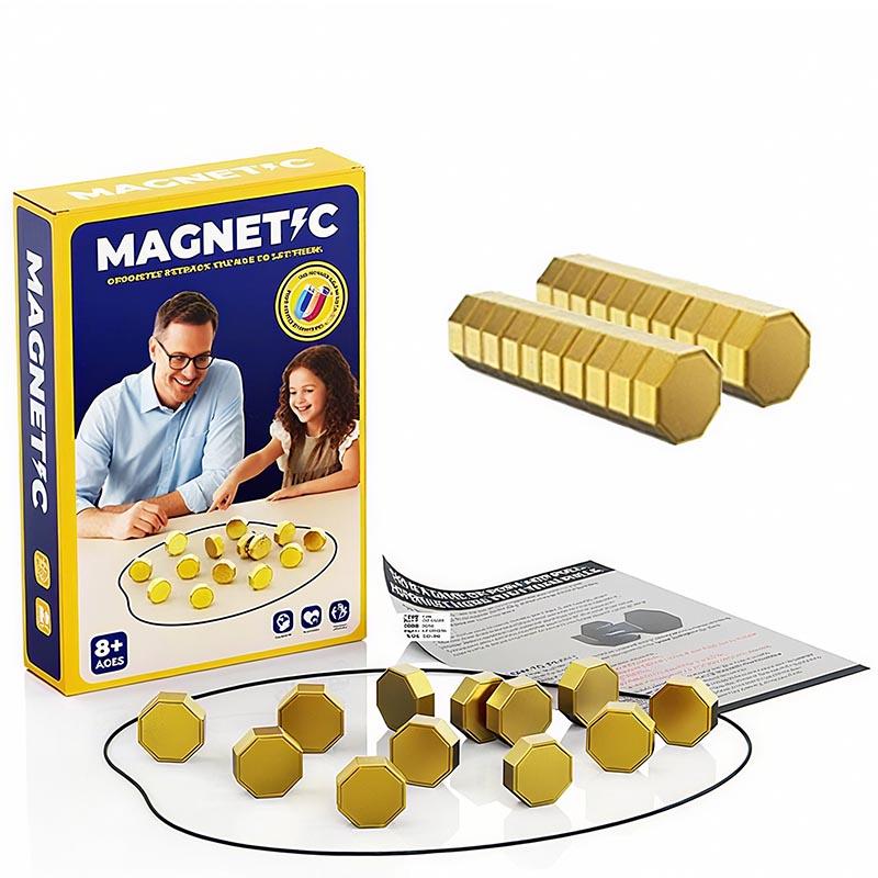 Partyspiele Magnetsteine Spiel Interaktives Magnetbrett Strategiespiel für Familie Kinder Erwachsene Tragbares Magnetsteine Spielset