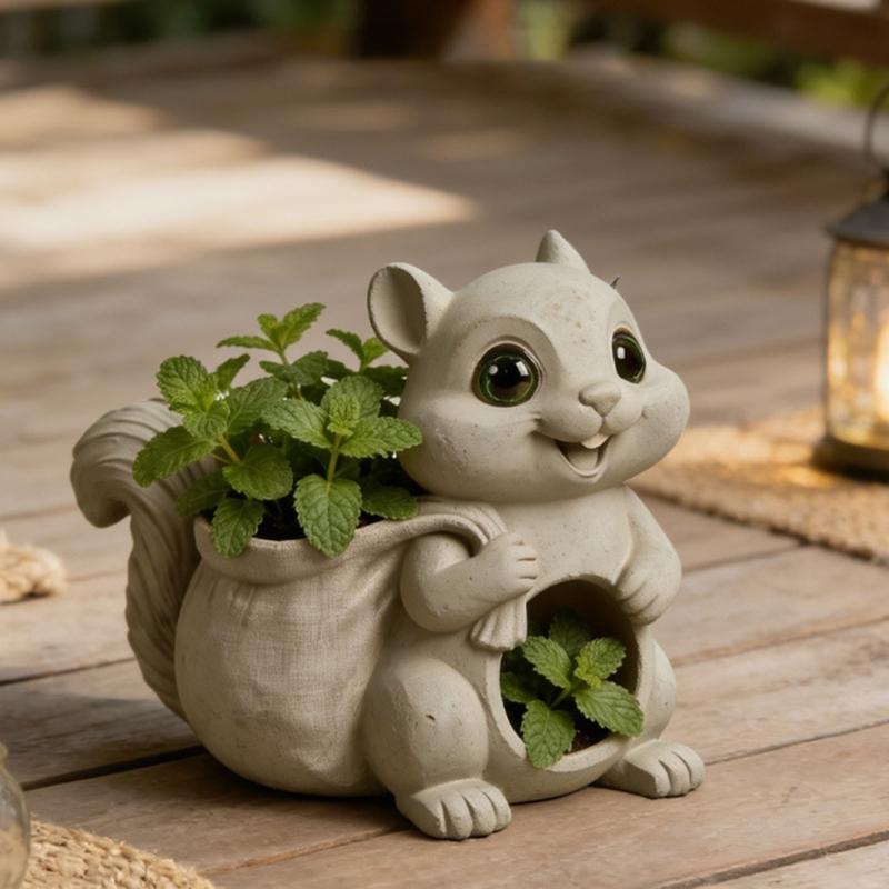 Easy Releasing Squirrel Silicone Mold Planter Molds Suitable for Creating Unique Resin Crafts and Decorative Holders