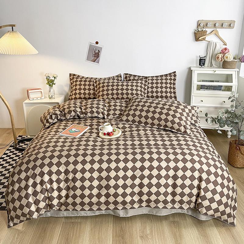 Thickened Brushed Four-piece Bed Sheet and Quilt Cover Three-piece Set Four-season Autumn and Winter Bedding Duvet Cover