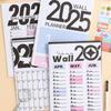 Foldable 2025 Calendar Planner Sheet Plastic Schedule Organizer  For School Office