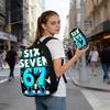 1/2/3/4/5PCS Numbered 6&7 Pattern Backpack Set | The Perfect Choice for School & Travel