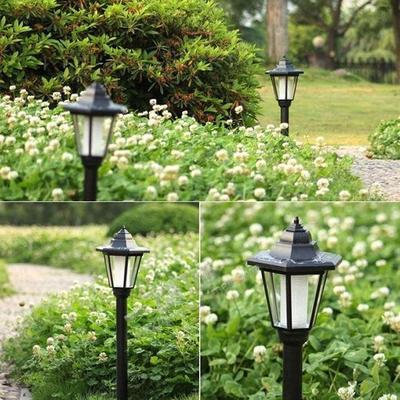 Auto Außen Garten LED Solarstrom Weg Zitiertes Licht Landschaft Laternenpfahl Rasen A
