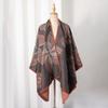 Knitted Shawl Wrap for Women Soft Warm Vintage Open Front Poncho Cape Casual Oversized Shawls Cardigan Poncho Blanket Women's Lightweight Shawl Scarf