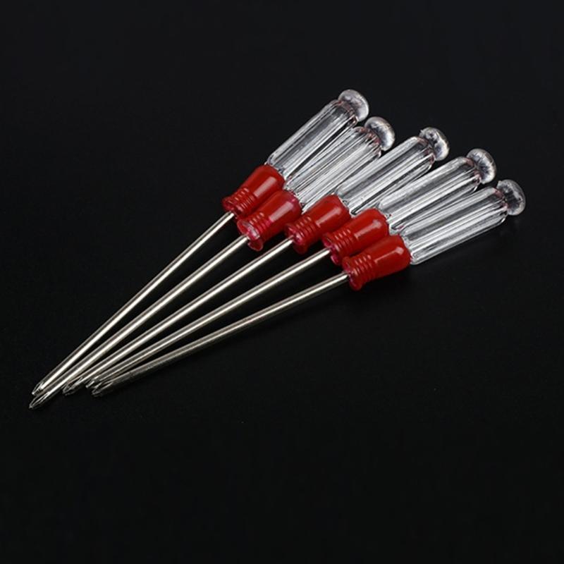 50Pcs  Flat & Slotted Bit Screwdriver with Crystal Handle for Daily Repairs and DIY Projects Steel Construction
