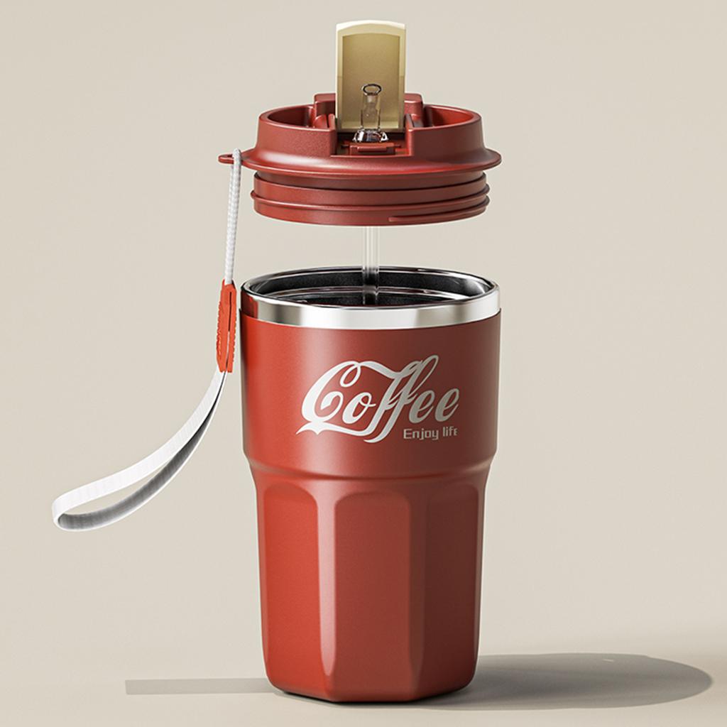304 Stainless Steel Insulated Water Cup Double-Walled Drinking Cup Travel Portable Anti Scalding Milk Coffee Cup