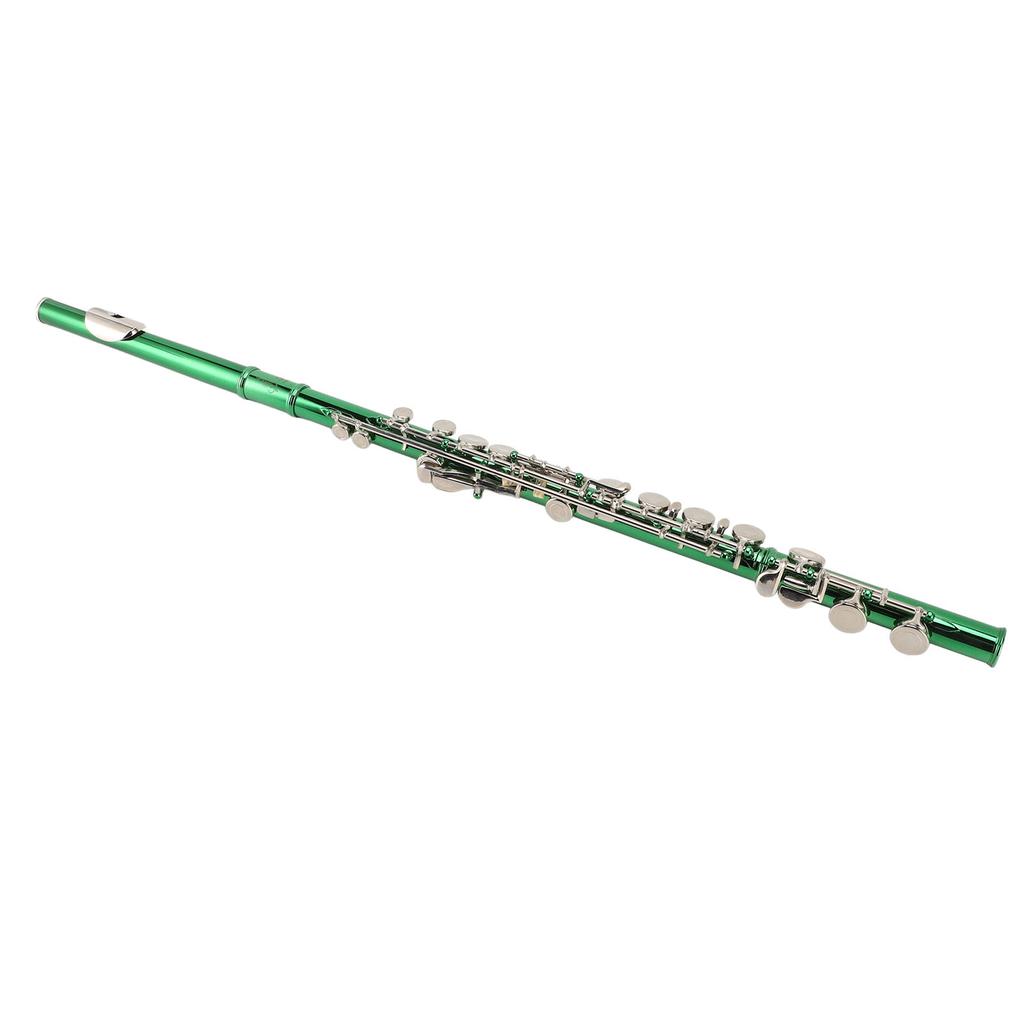 C Flute 16 Key White Copper C Flute Set with Cleaning Tools Portable Bag for Beginners Students