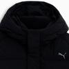 Puma Solid Color Logo Zipper Hooded Long Down Jacket Men Outerwear Black 940165-01