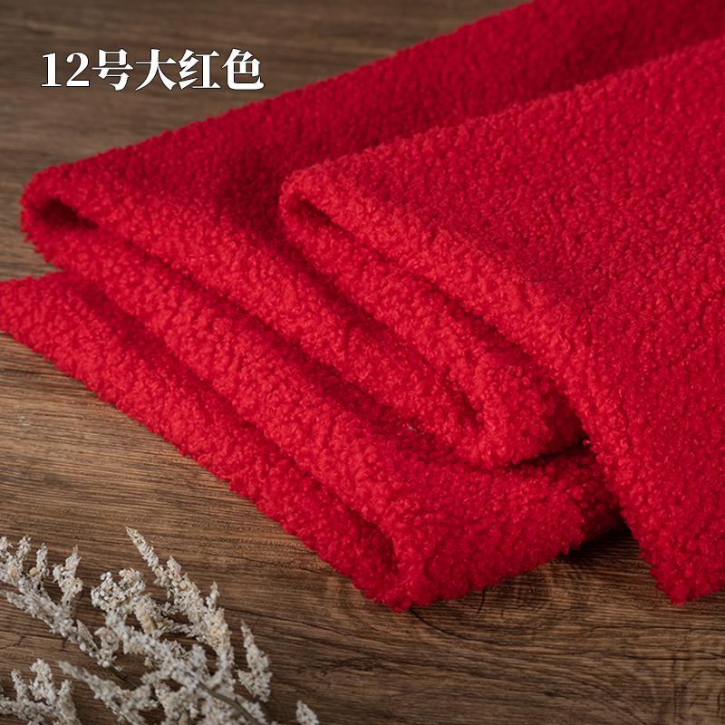 Teddy Plush Fabric Elasticity Soft By The Meter for Toys Pet Nest Cushion Handmade DIY Sewing Faux Lamb Fur Cloth Beige White