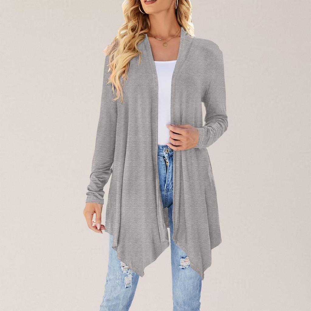 Women's Lightweight Cardigan Sweaters Open Front Long Sleeve Casual Loose Thin Cardigans With Pockets