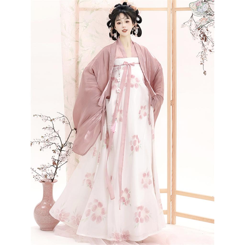 Chinese Tang Dynasty Style Hanfu For Women, Chest-length One-piece Skirt  Daily Suit