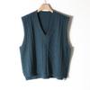 Women's Loose Fit Cable Knit V-Neck Sweater Vest - Autumn/Winter 2021, Thick OL Style, Korean Version.