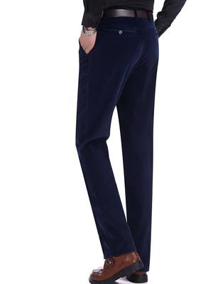 Herren Cordhosen: Herbst/Winter Straight-Leg Freizeithose für Väter mittleren Alters und Senioren.