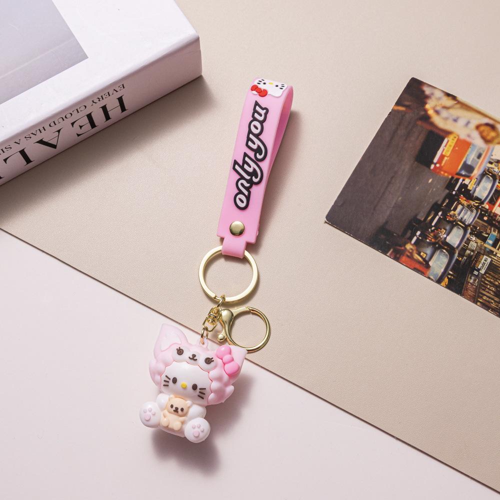 Cute Keychain Pendant Cartoon Big Ear Dog Bag Hanging Decoration Small Gift