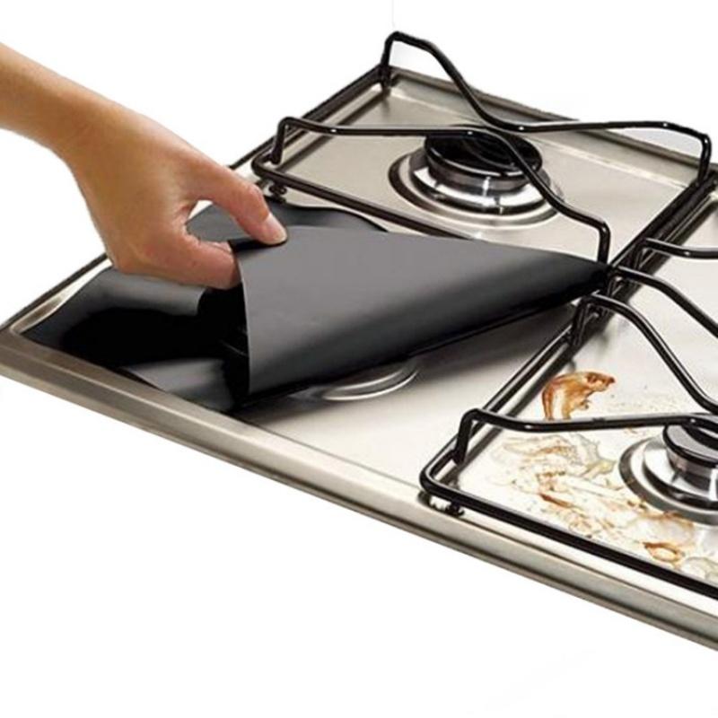 10 buc covoraș pentru aragaz, covoraș de protecție pentru aragaz, covoraș rezistent la temperaturi ridicate și ulei pentru aragaz, covoraș anti-murdărire, covoraș de curățare