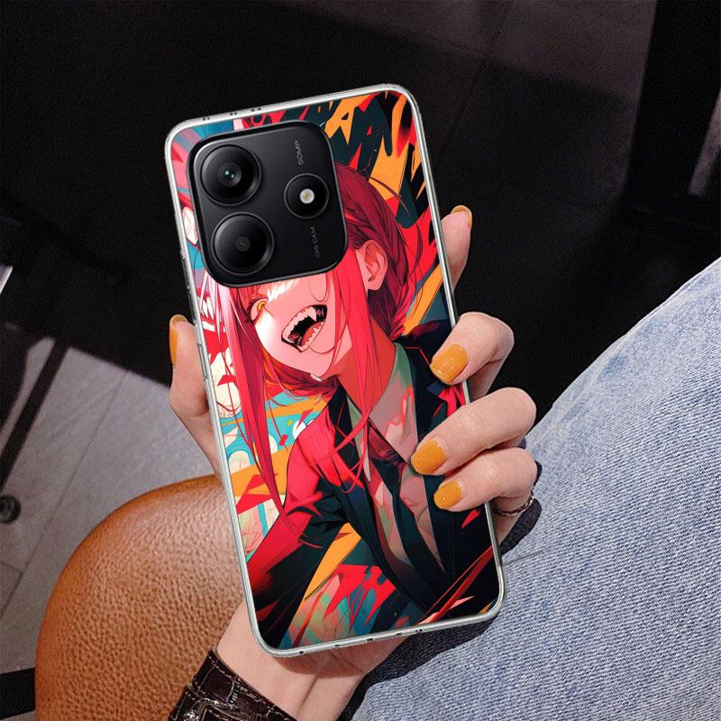 

C-Chainsaw Mans Makima Phone Case For Xiaomi Redmi Note 15 14 13 12S 12 11 Pro Plus 14S 11S 11E 10 10S 11T 5G Personalized Cover Redmi Note 14 4G