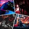 Makeup Masque LED Light Up Scary Scream Masque Glowing Horror Makeup Masque for Halloween Costume Parties