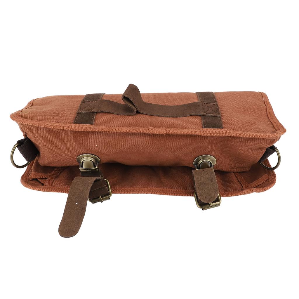 Bartender Tool Bag Canvas Leather Bartender Roll Bag Portable Multiple Storage Compartments Barware 