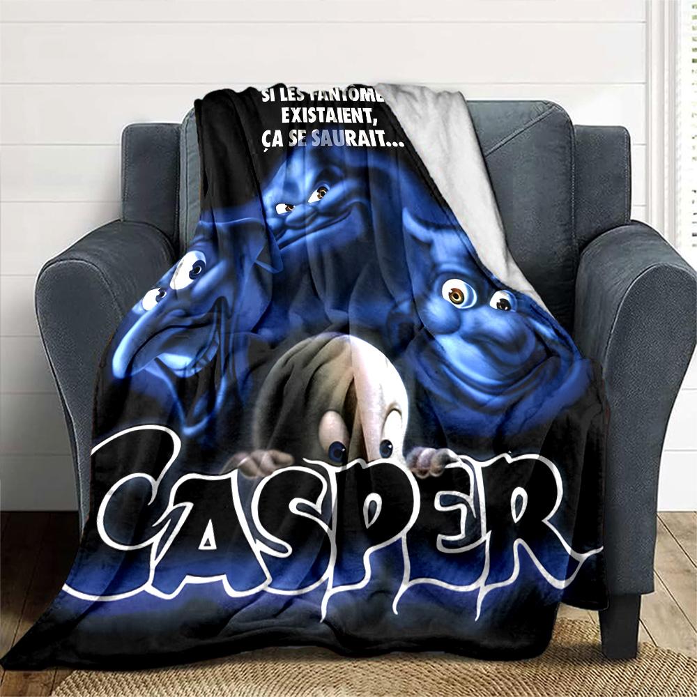 1pc Casper3 Blanket, Gift, for Men and Women, Soft Blanket, Good for Sofa Bed Couch Travel, Lightweight Flannel Blanket