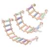 Hanging Parrot Climbing Toy Colorful Wood Bird Perch High-quality Bird Cage Decoration  Cockatiels