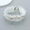 Angel Wings Gothic Lace Rivet Choker Necklace, Lolita Cyberpunk Retro Clavicle Jewelry Accessories for Women