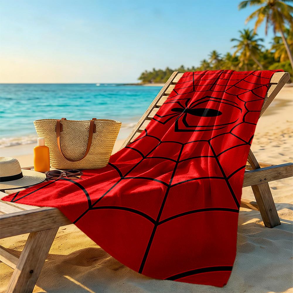 Spider Web Beach Towel Super Soft & Absorbent Comfortable Lightweight Suitable for Sports, Travel, Swimming, Yoga, Bathroom, Beach, And Pool