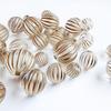 Transparent Gold-Painted Acrylic Pumpkin Beads (10, 12, 14, 16mm) for DIY Jewelry Making