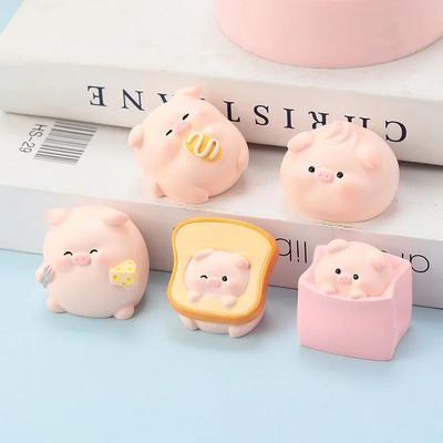 Porcușor Drăguț Mini Desen Animat Rășină Accesorii DIY Micro Peisaj Decorațiune Desktop Animal Amuzant Decor Casă Meșteșuguri