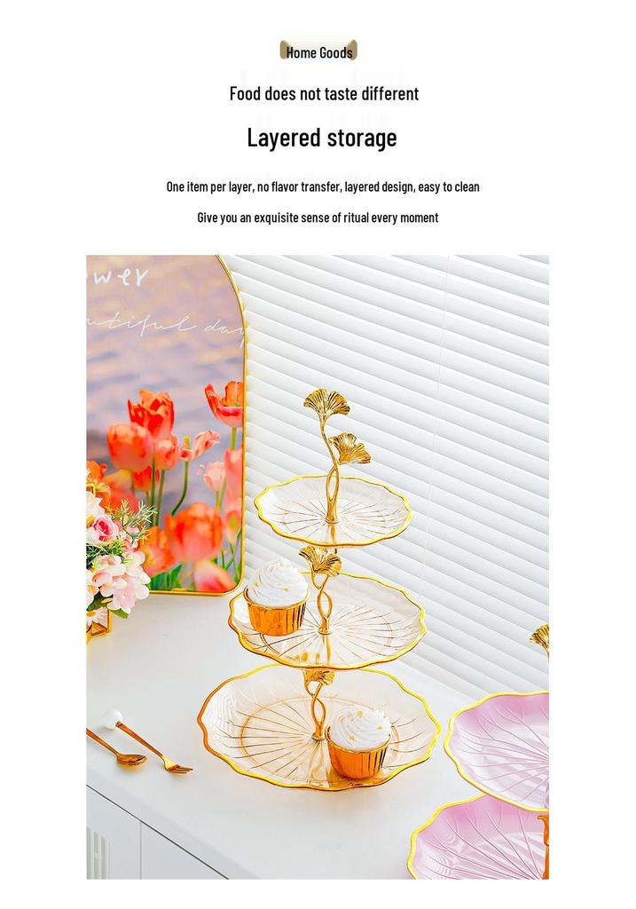 Elegant Multi-Layer Snack & Fruit Plate for Living Room or Coffee Table