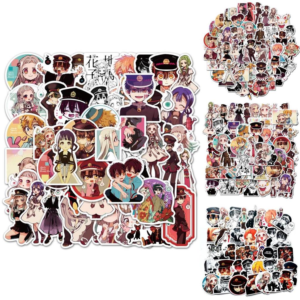 Vibrant And Waterproof 50pcs Toilet-bound Hanako-kun Stickers For Diy Graffiti Fun