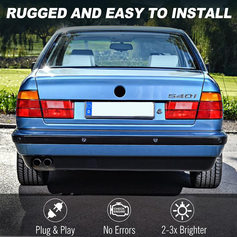 For BMW 5 Series E34 518I 520I 525I 525Ix 530I 535I 540I 1988 -1995 1 Pair Outer Side Halogen Tail Light Lamp Assembly