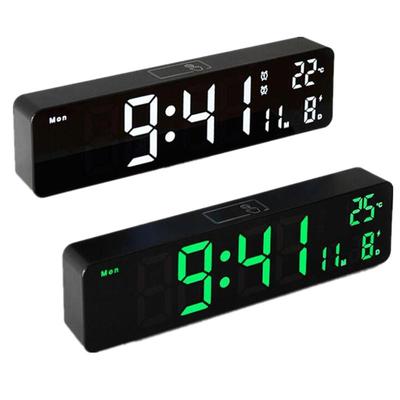 Digitaler Wecker, Temperatur, Datum, Dual-Alarme, Sprachsteuerung, elektronische Tischuhr, Schlummerfunktion, LED-Wanduhren für Wohnzimmer