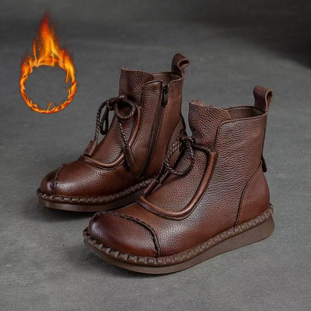 Shoes for Women 2025 Cross-tied Ladies Boot Daily Boots Hot Sale Cotton Shoes Round Toe Comfortable Flat Shoes Women Ankle Boots