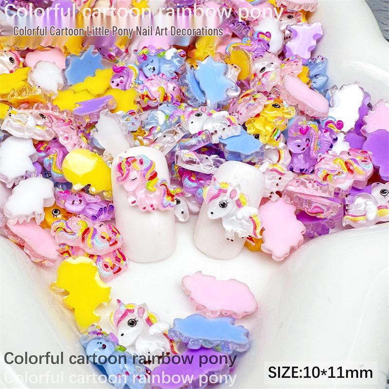 Cartoon Cute My Little Pony Resin DIY Kids' Hair, Earrings, Phone Case & Nail Art Accessories